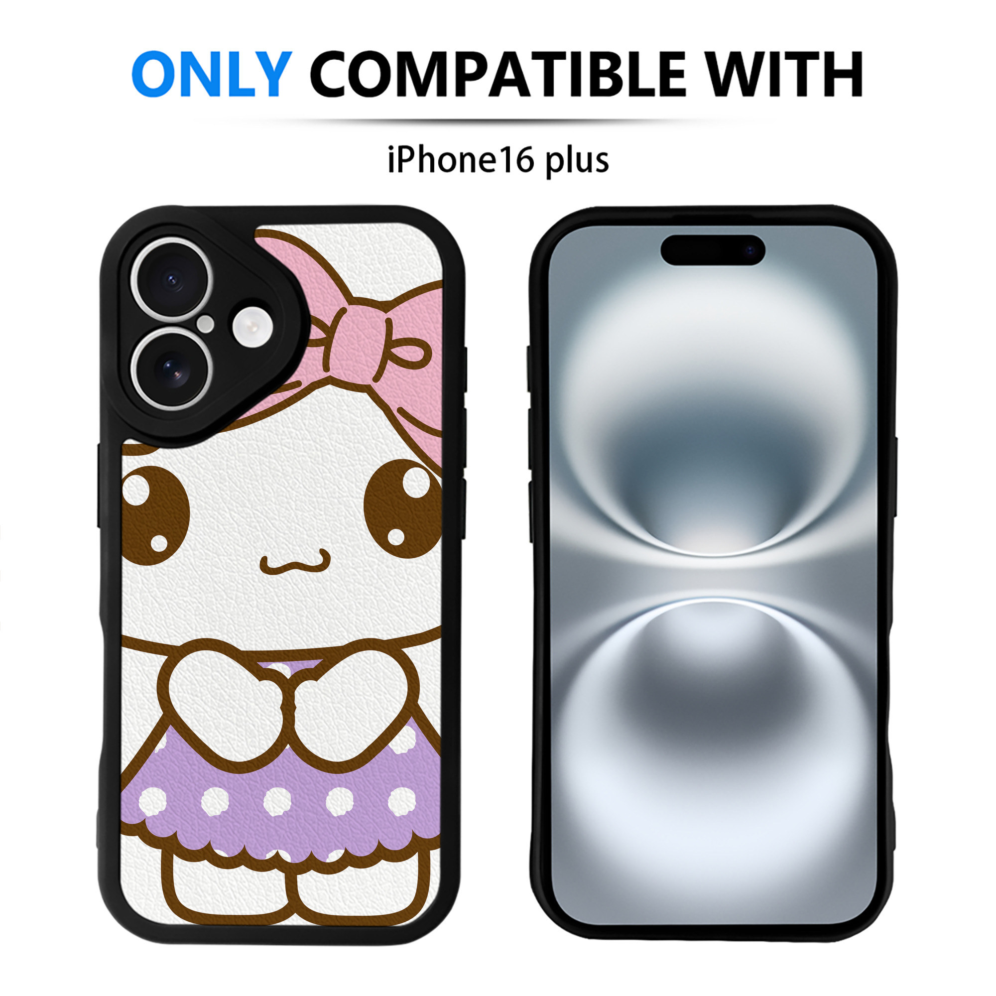 （画像用） Hello Kitty ハローキティ 【iPhone 16シリーズ対応】シリコンスマホケース（レザー調） 材質：シリコン